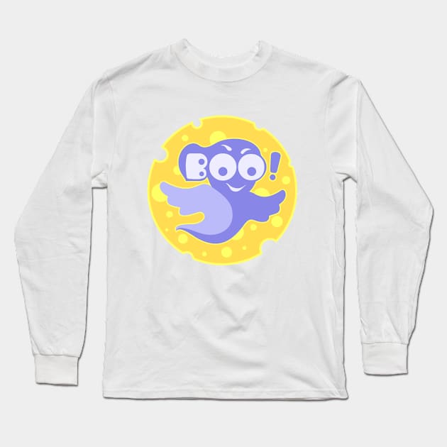 Cute ghost for Halloween Long Sleeve T-Shirt by mr.Lenny Loves ...